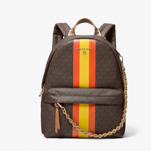 MICHAEL KORSSlater Medium Signature Logo Stripe Backpack